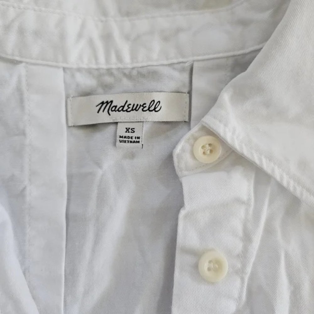 Madewell White Poplin Size XS - Picture 2 of 7